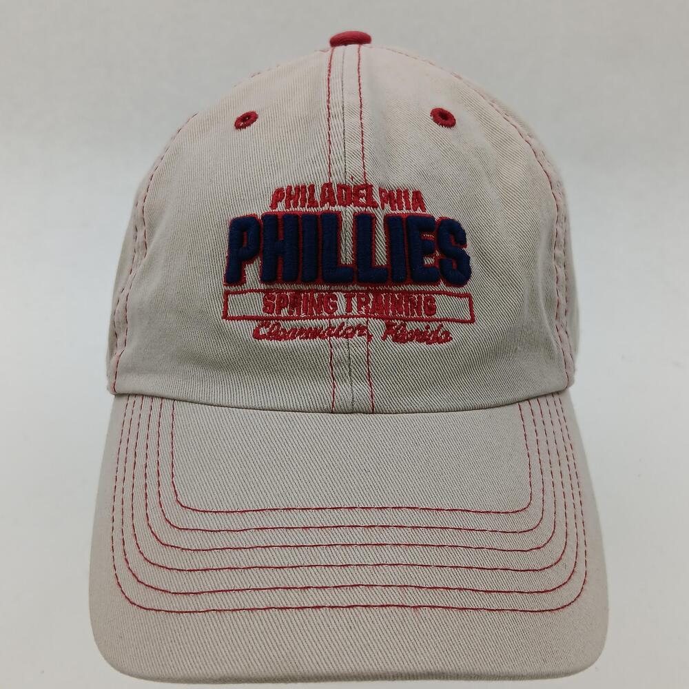 Philadelphia Phillies Hat Cap Strap Back Mens One Size Beige MLB Baseball Twins